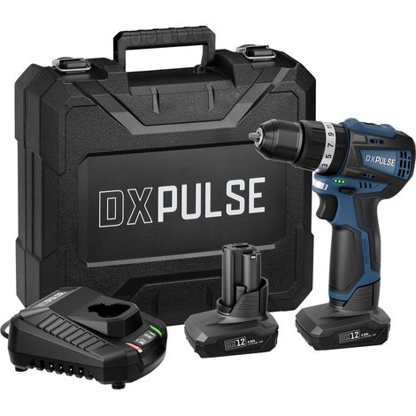 Draper 27885 DXPULSE 12V Brushless Combi Drill Kit 2 x4.0Ah Batteries 1 Charger (1/2)