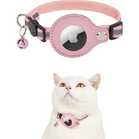 Collier Airtag pour chat, collier GPS léger avec clip Airtag et montre pour chats et mâles (étui de protection) (1/5)
