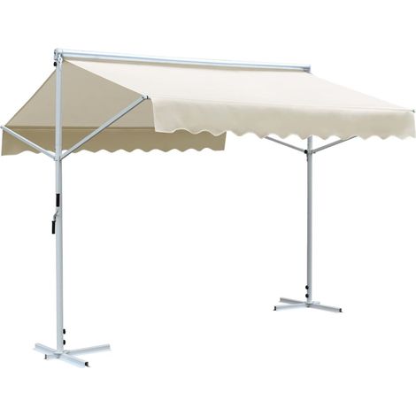 Toldo independiente 3x3 m color crema vidaXL
