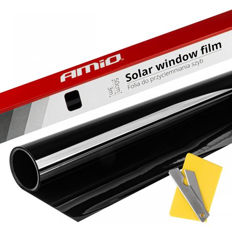 Lámina tintada para ventanas Super Dark Black 0,5x3m 5% amio-01653 (1/4)