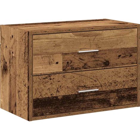 Maison Exclusive - Armadio con 2 Cassetti Legno Antico 60x31x40 cm in Truciolato