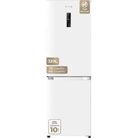 Frigorífico Combi EVVO F56 Blanco, Total No Frost, Motor Inverter, 320L, Clase D (1/5)