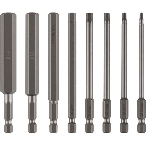 8pcs Embout Allen Large 100 mm 2,5-12 mm Hex, Embout BTR 1/4 (1/5)