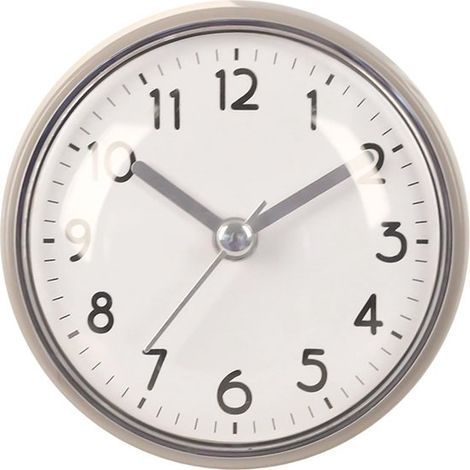 Horloge de salle de bain à ventouse - Horloge de douche étanche avec chiffres extra larges - Forte adhérence sur miroirs et carrelages - Fonctionne sur piles - Idéale pour la salle de bain, la cuisine (1/5)