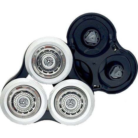 Cabezal de afeitado de repuesto compatible con las afeitadoras eléctricas Philips serie S9000 (SH90, S9111, RQ12, RQ1250) - Paquete de 3 cabezales de afeitado