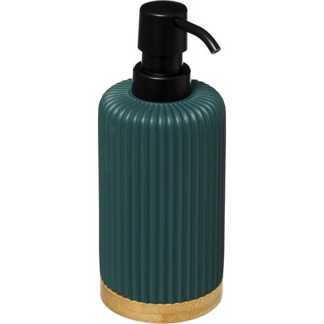 DISPENSER SAPONE BLU PETROLIO A RIGHE