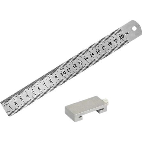 Règle en acier pour outils de travail du bois, bloc de butée de positionnement de 200 mm (1/5)