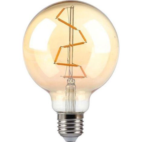 V-TAC Bombilla LED E27 4W G95 Filamento àmbar 2200K (1/5)