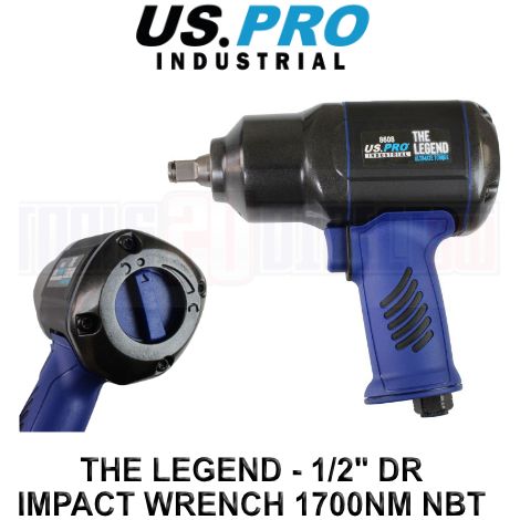 US PRO AIR IMPACT WRENCH 1/2"" DRIVE 1700NM 1250 FT LB PROFESSIONAL TORQUE 8608 (1/4)