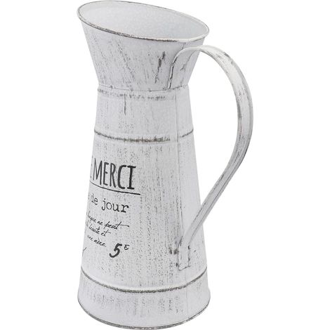 Vase Décoratif Rétro en Métal Beige de Bouilloire, Décoration Élégante pour Maison et Jardin, Ornement Créatif et Unique pour Bureau ou Intérieur (1/5)