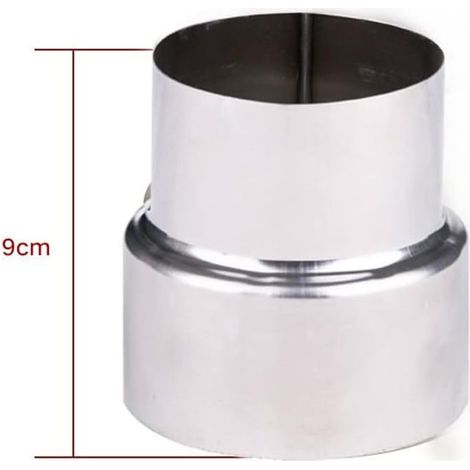 Réducteur de conduit de fumée en acier inoxydable – Adaptateur cheminée Ø 90/80 mm – Réduction pour fumées – Raccords de revêtement (1/4)