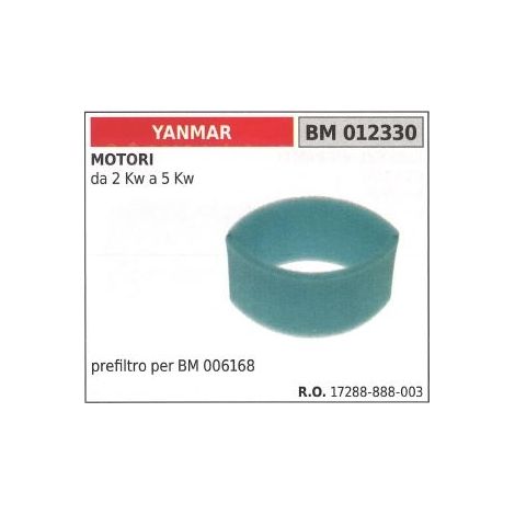 Prefiltro aria YANMAR per motore da 2 Kw a 5 Kw 012330