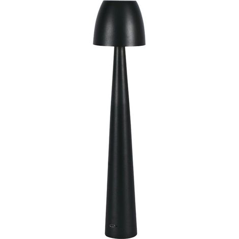 Lámpara de mesa LED recargable V-TAC de 3 W, color negro y regulador táctil CCT 3 en 1