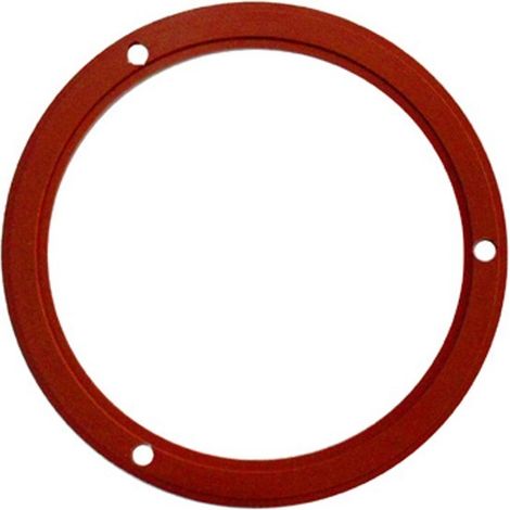 GUARNIZIONE TONDA ASPIRATORI FUMO STUFA PELLET 155MM SILICONE ROSSO 3 FORI