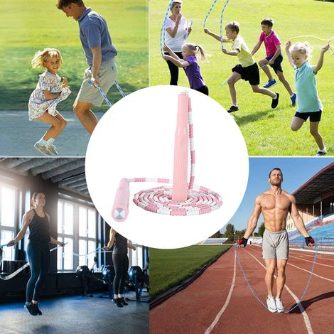 Corde à Sauter Réglable en Perles Souples pour Entraînement Fitness - Enfants et Adultes (1/3)