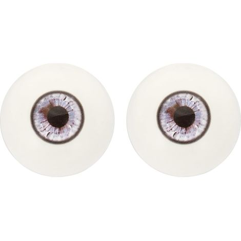 Ein Paar austauschbare Puppenaugen, realistische Acrylaugen, Kunststoff-Halbaugen, 30 mm Sicherheitsaugen, geeignet für Masken, Halloween-Requisiten und Bastelarbeiten (helllila).