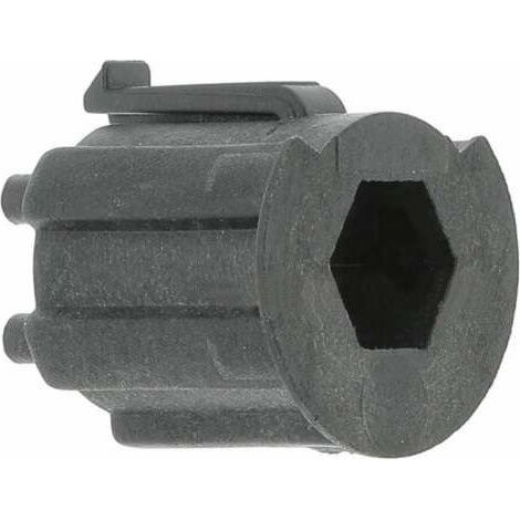 Moyeu volet roulant pour treuil Deprat crabot mâle 22mm sortie 6 pans 10mm en plastique noir à clipser Ouverture Fermeture Enroulement Déroulement Fenêtre Store Cordon (1/3)