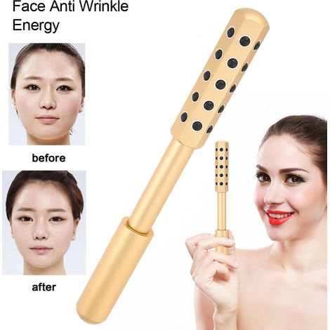 Bâton de massage facial en or au germanium anti-âge et énergisant (1/5)