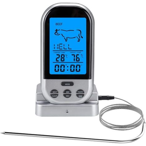 ZYNCUE Thermomètre à viande pour barbecue avec sonde numérique (1/5)