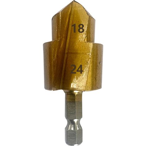 Alésoir à emboîtement 6,35 mm à queue hexagonale pour tuyaux en plastique PPR, outil d'alésage pratique pour plombier (1/5)