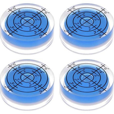 Lot de 4 niveaux à bulle magnétique pour camping-car, petites bulles rondes et carrées, nivellement de précision pour plateau tournant, trépied, perceuse, caravane (1/5)