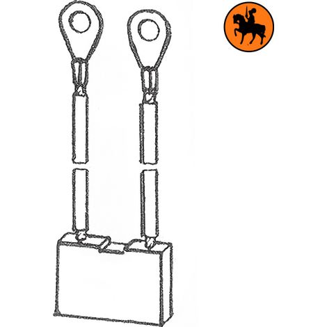 Ensemble de 4 balais de charbon YALE 2952999000 6,3x27x19mm