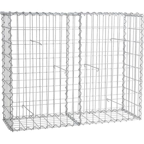 Estexo – Gabion en métal galvanisé 100x80x30 cm – Maille 5x10 cm – Épaisseur 4 mm – Pour murs de gabions en pierre (1/5)