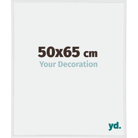 yd. - Cadre photo 50x65 - Blanc Brillant - Plastique - Annecy