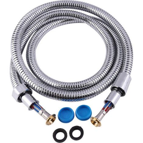 Flexible De Douche - Acier Inoxydable 150 cm - Raccord Pivotant - Pour Robinet Et Cabine De Douche - 1 Pièce