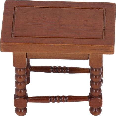 Table basse miniature en bois pour maison de poupée 1:12, meuble de salon pour thé ou café, accessoire de jeu d’imitation (1/5)