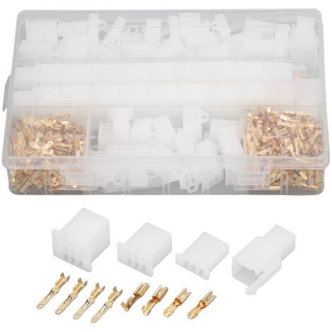 580pcs Terminal Connector Set Copper Male Female Crimp Connector Plastic Block for Wiring,DUBUNS (1/5)