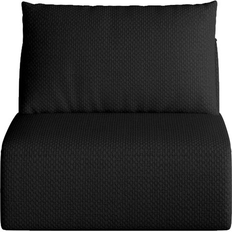 Lounge Sofa 1-Sitzer aus Stoff, Ohne Montage, Klare Linien, Bequeme Sitzfläche, Schwarz (1/5)
