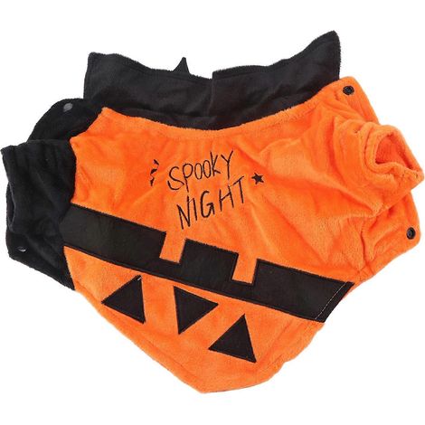 Costume pour animal lavable en machine, polyester avec motif chauve-souris, idéal fêtes d'Halloween (1/5)