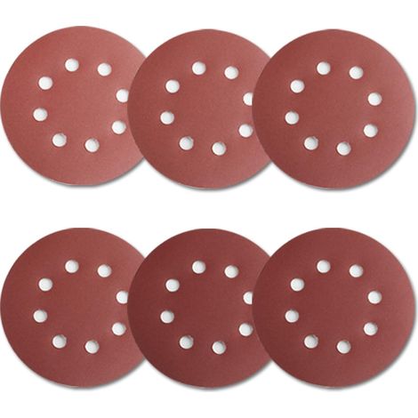 90 Disques Abrasifs 125 Mm, Grain 40-240, 8 Trous, Pour Ponceuse Orbitale, Bois Et Métal