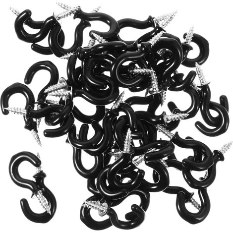Ganchos de Techo Autorroscantes Hierro Negro 100 Piezas (1/5)