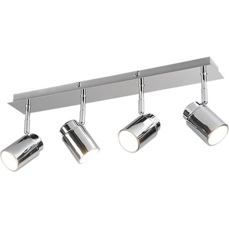 ANGELO H2O BARRA 4 SPOTS ORIENTABILI CROMO IP44 L.52CM 4 LUCI ATTACCO GU10 (1/5)