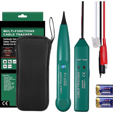 Détecteur de Cable Électrique, Professionnel MS6812 Traceur de Cable Electrique pour Tondeuse Robot Détecteur, Testeur Câble avec Batterie, Traceur de Cable pour Lignes Téléphoniques et Câbles (1/5)