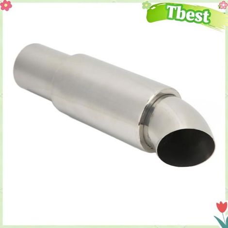 Tbest Tuyau de silencieux d'échappement de voiture Embout de Silencieux Universel en Acier Inoxydable, 51 X 51 Mm, auto collecteur (1/5)