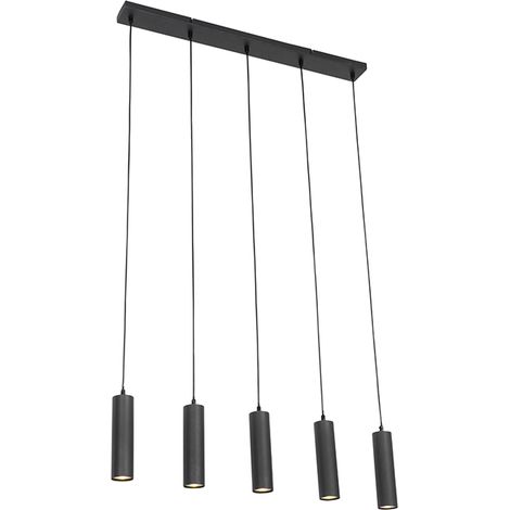 Moderne Hängelampe schwarz 5-flammig - Jeana