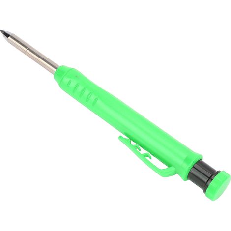 Crayon de menuisier mécanique avec taille-crayon, marquage précis sur métal, plastique et bois, trou profond, pour travaux de charpente, vert (1/5)