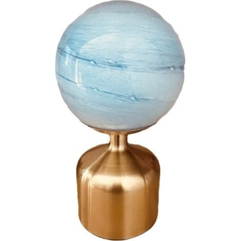 Veilleuse lunaire, lampe de chevet pour chambre à coucher, lampe décorative pour salon, lampe de bureau,rechargeable,bleu (1/2)