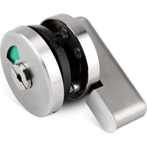 Serrure pour toilettes sans clé, verrou de porte de salle de bain avec indicateur libre/occupé, loquet pour porte intérieure de WC (1/4)
