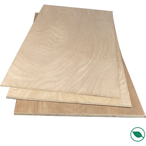 Forestea – Panneau contreplaqué okoumé twin 800 x 400 x 5 mm – Label PEFC 75% – Pour chantiers humides – Finitions impeccables