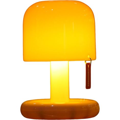 Lampe de bureau LED avec minuterie, veilleuse miniature,lumière d'ambiance pour bar, décoration de chambre à coucher,lumière jaune,rechargeable par USB (1/5)