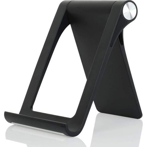 HAWUJ Support de téléphone Multi-Angle réglable pour iPhone 16 15 14 13 12 11 Pro Max XS XR 8 Plus 6 7 Samsung Galaxy,Noir (1/5)