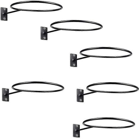 Filiyano-Lot de 6 supports muraux pour ballons de basketball, football et volleyball (noir) (1/5)