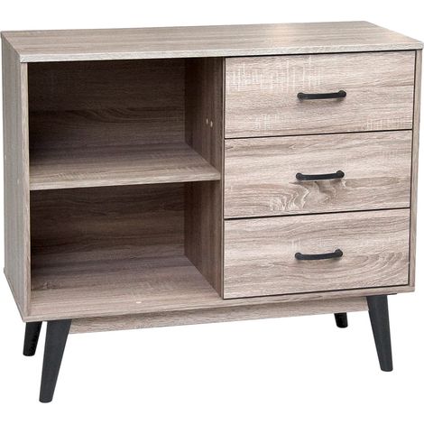 MOBILE CON CASSETTI LINEA 'AURA' col. rovere naturale