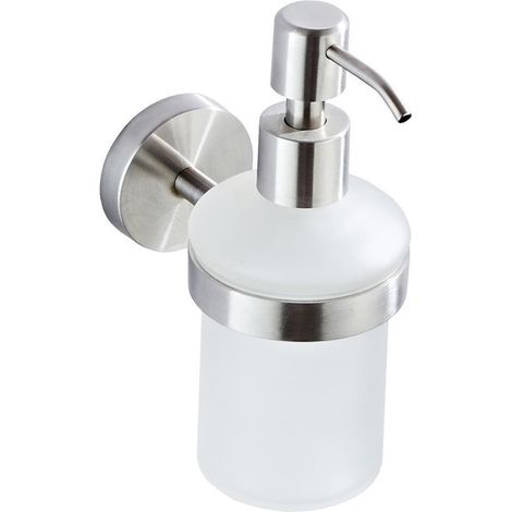 1 Distributeur savon corps transparent design droit pour salle de bain cuisine gel douche shampooing (1/5)