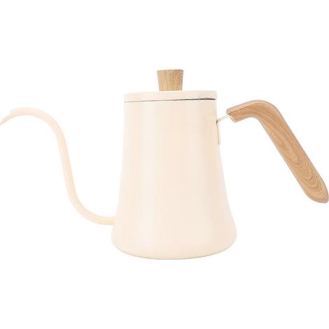 Kaffeekessel zum Aufbrühen, 600 ml, Edelstahl 304, Schwanenhalsausguss, Kaffeekanne, Teekanne, Tropfschale für Camping