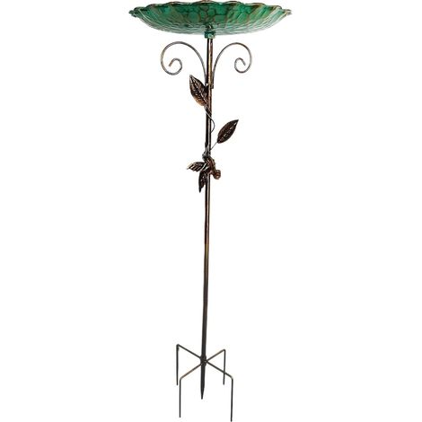 1 Bain D'oiseaux,Métal,Vintage,Piquet Solide,Jardin,Cour (1/5)